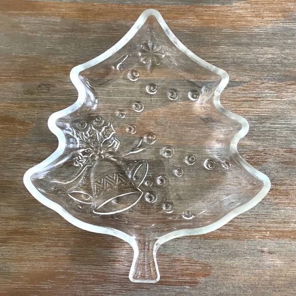 Vintage Christmas Clear Tree Serving Plate – Holiday Elegance! - Picture 1 of 5
